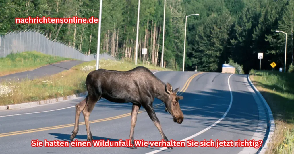 Sie hatten einen Wildunfall. Wie verhalten Sie sich jetzt richtig